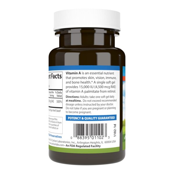 Cápsulas blandas Carlson Vitamina A saludable para piel y visión