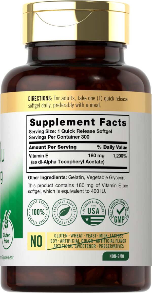 Cápsulas blandas Carlyle vitamina e 400 ui non-gmo