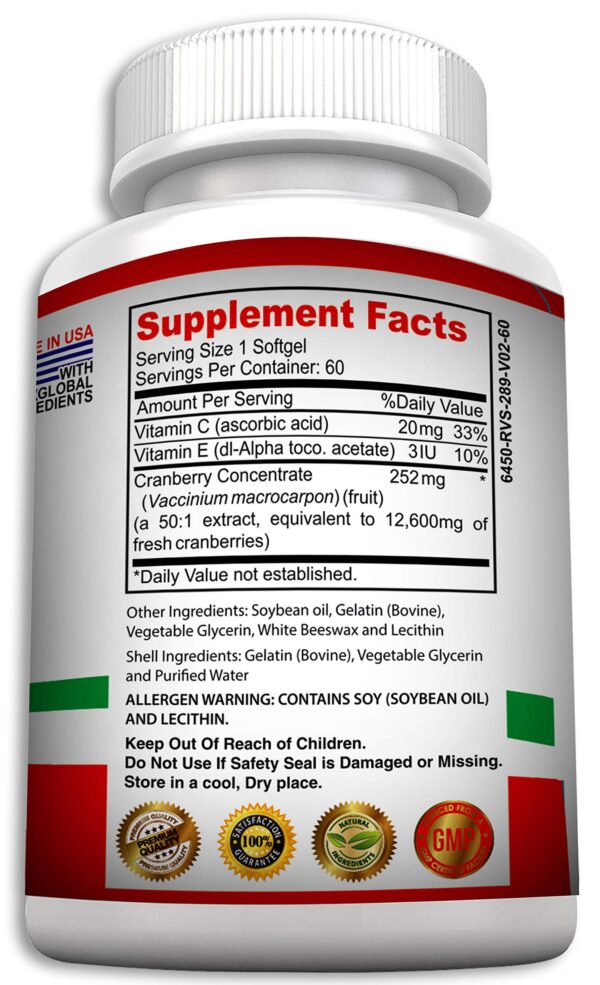 Cápsulas blandas concentrado de arándano Pure Healthland