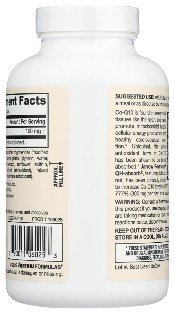 Cápsulas blandas CoQ10 ubiquinol 100 mg