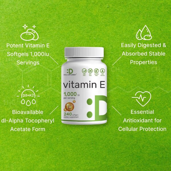 capsulas blandas deal supplement vitamina e antioxidante 1000 iu