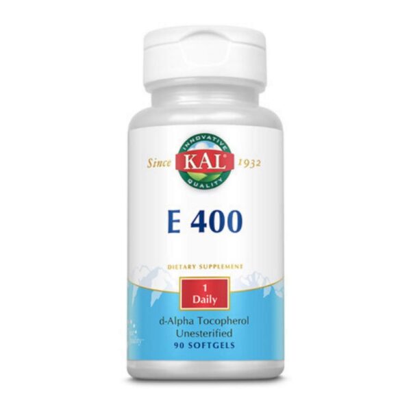 Cápsulas blandas KAL vitamina E D-Alpha Tocoferol 400 UI pack 90