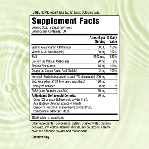 Cápsulas blandas líquidas Applied Nutrition cabello y uñas