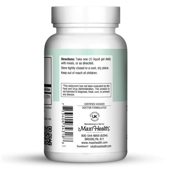 Version 1.0.0 Cápsulas blandas Maxi Health vitamina D3 soporte óseo