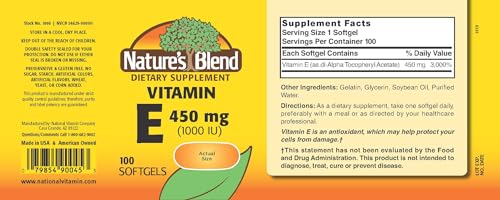 Cápsulas blandas NAT B vitamina E 1000 UI protección celular