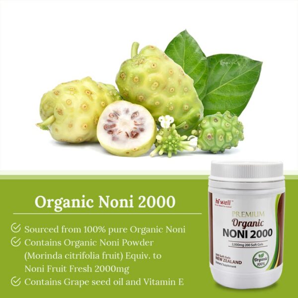 Cápsulas blandas Noni para apoyo al bienestar general