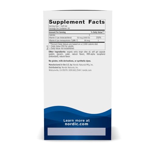 Cápsulas blandas Nordic Naturals vitamina d3 k2