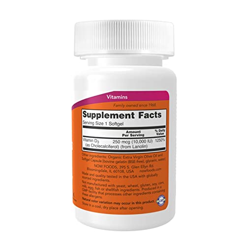 Version 1.0.0 Cápsulas blandas NOW Foods Vitamina D3 10,000 UI