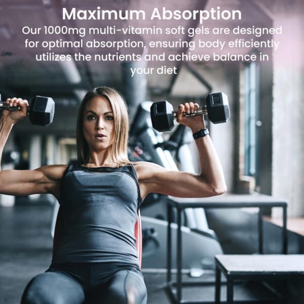 Cápsulas blandas NutraBulk Multi-Vitamin MAX 250 unidades