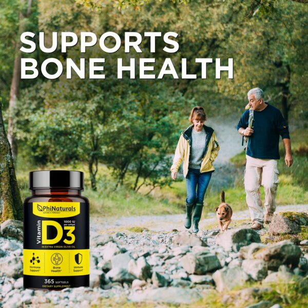 Cápsulas blandas PhiNaturals Vitamina D3 alta potencia 365 unidades