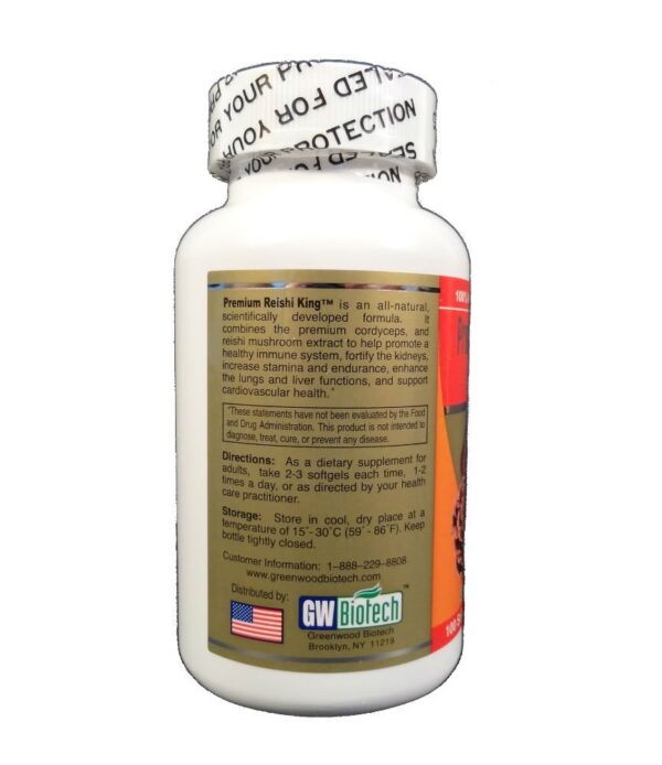 Cápsulas blandas Premium Reishi King para sistema inmune