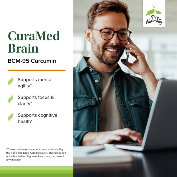 Cápsulas blandas Terry Naturally con curcumina y aceite esencial de cúrcuma