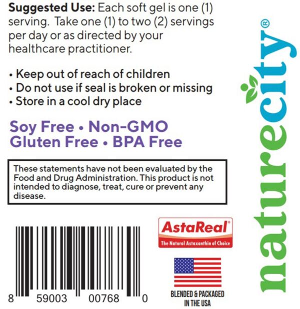 Cápsulas blandas TrueAsta para soporte muscular y cerebral