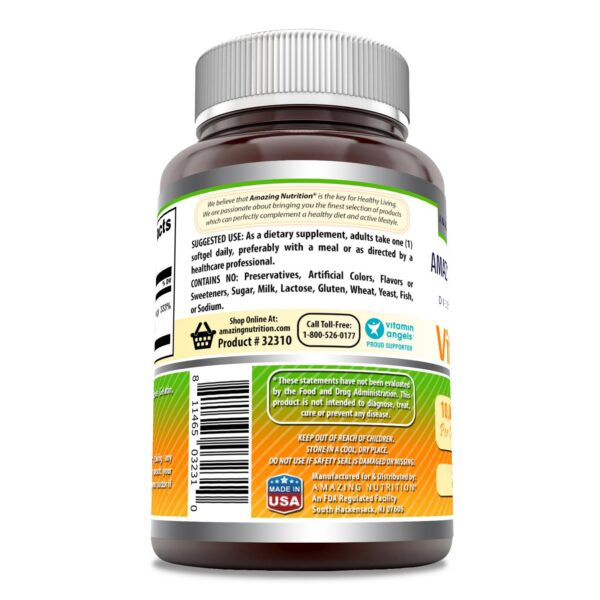 Cápsulas blandas Vitamina A Amazing Formulas detalle producto