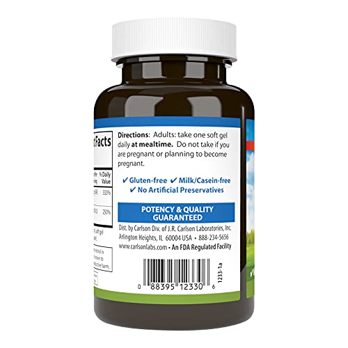 Cápsulas blandas vitamina A y D Carlson