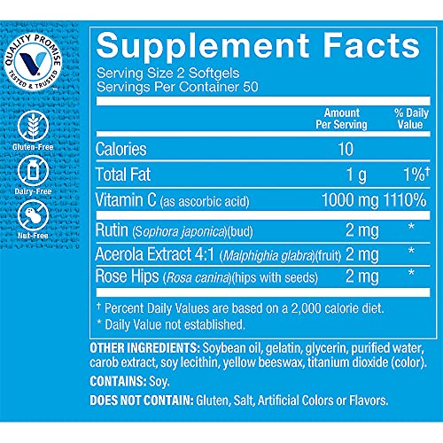Cápsulas blandas vitamina C antioxidante Vitamin Shoppe