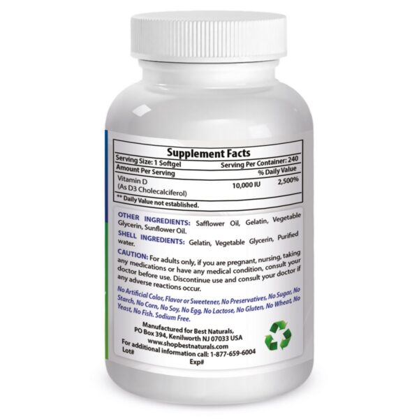 Version 1.0.0 Cápsulas blandas vitamina D3 10000 IU Best Naturals