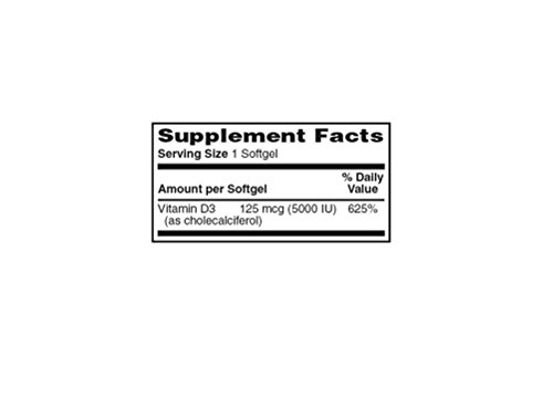 Vitamin D3 5000 UI Reliable-1 Labs cápsulas saludables