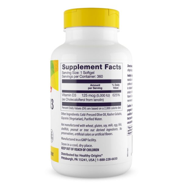 Version 1.0.0 Cápsulas blandas de vitamina d3 healthy origins 5000 iu