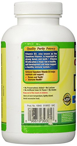 Cápsulas blandas vitamina D3 Kirkland Signature