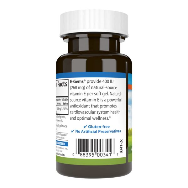 Cápsulas blandas vitamina e carlson labs e-gems natural