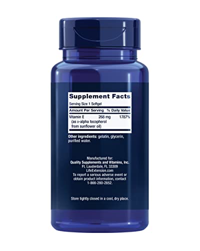 Cápsulas blandas biodisponibles de vitamina E Life Extension