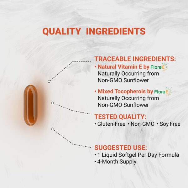 Cápsulas blandas vitamin e naturalis derivada de girasol sin soya