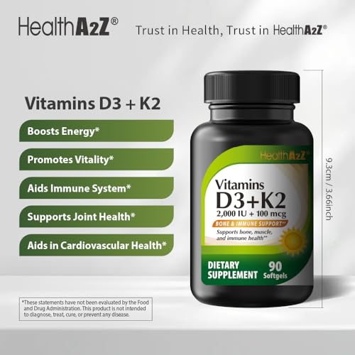 Version 1.0.0 Cápsulas blandas vitaminas d3 k2 nutraa2z para salud ósea