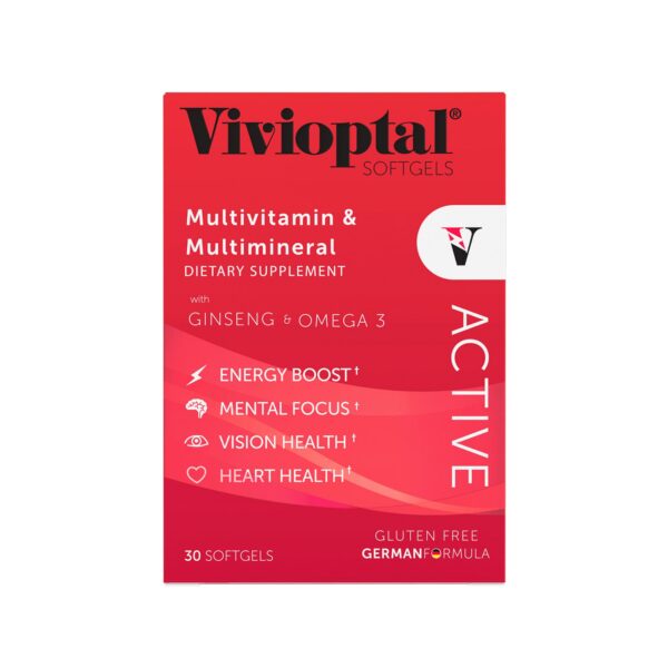 Cápsulas blandas Vivioptal Active Ginseng y Omega 3