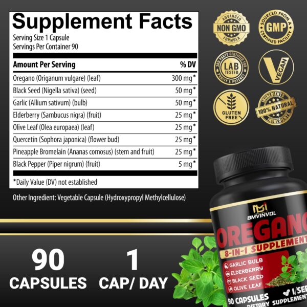 Version 1.0.0 Cápsulas BMVINVOL orégano propiedades antibióticas naturales 90 unidades