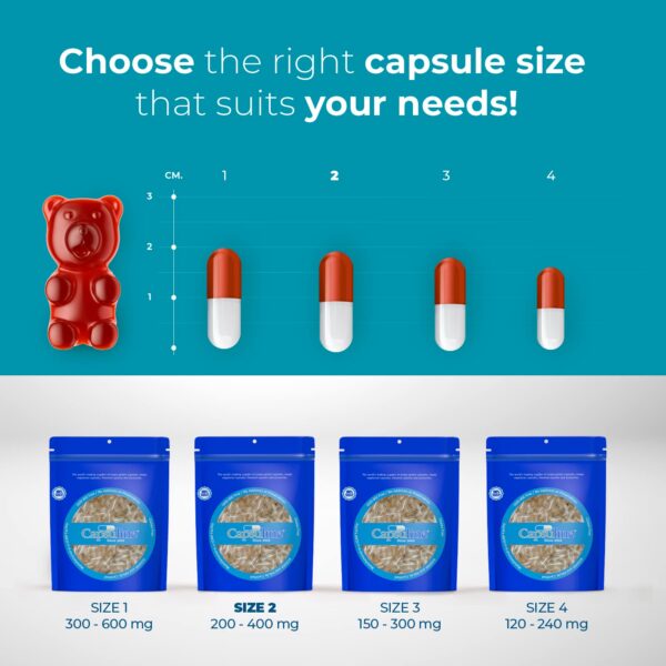 Version 1.0.0 Cápsulas bovinas vacías Capsuline para suplementos personal