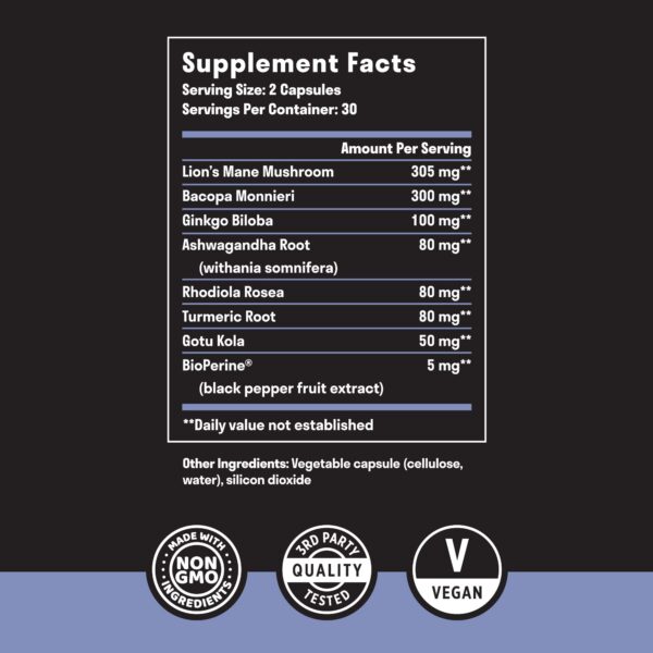 Cápsulas Brain Support Nuven Naturals