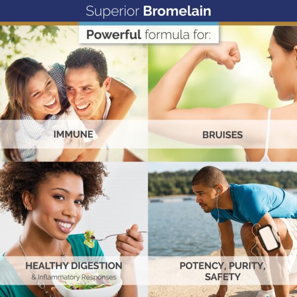 Cápsulas de bromelina para reducir inflamación y apoyar inmunidad