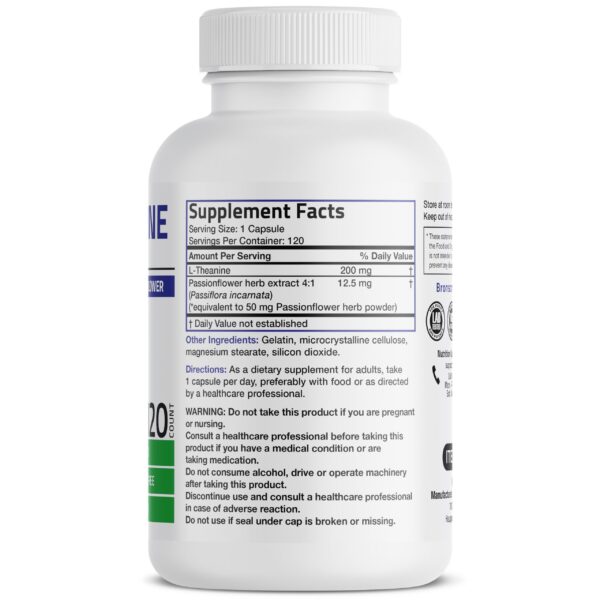 Version 1.0.0 Cápsulas Bronson L-Teanina 200mg mostradas