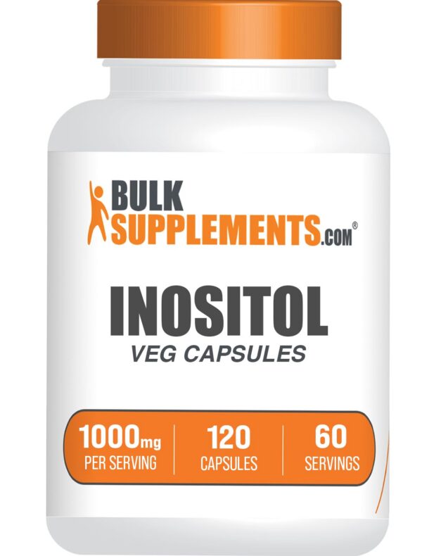 Cápsulas BulkSupplements Inositol 1000mg vitamina B8 bienestar