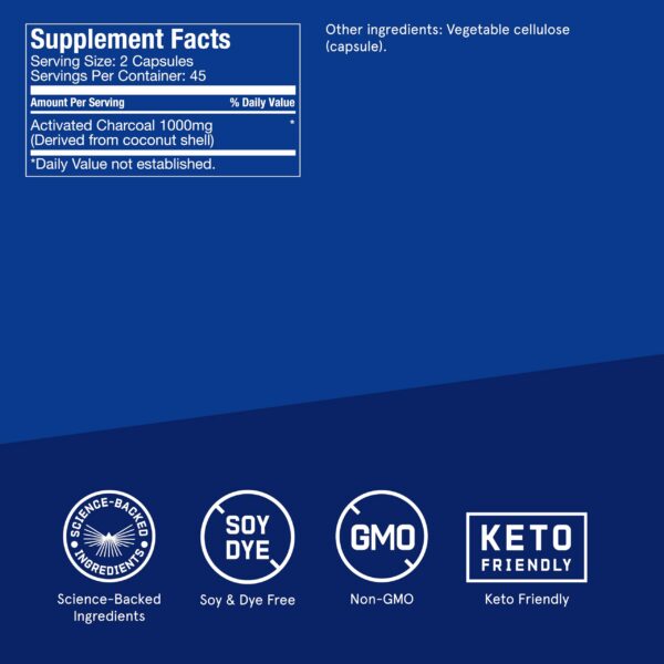 Cápsulas Bulletproof carbón coco paquete 90 cápsulas