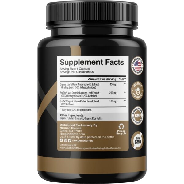 Version 1.0.0 Cápsulas café hongos suplemento natural enfoque sin nerviosismo