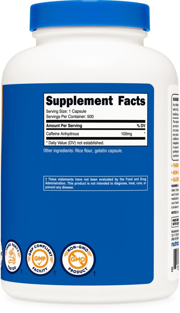 capsulas cafeína nutricost sin gluten testadas calidad