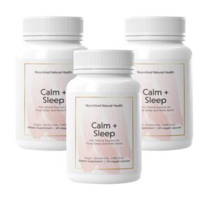 Cápsulas Calm Sleep Nourished Natural Health frasco blanco 180 unidades