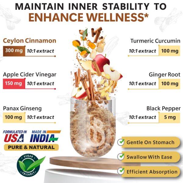 Cápsulas de canela y hierbas Herbpy para bienestar y peso saludable