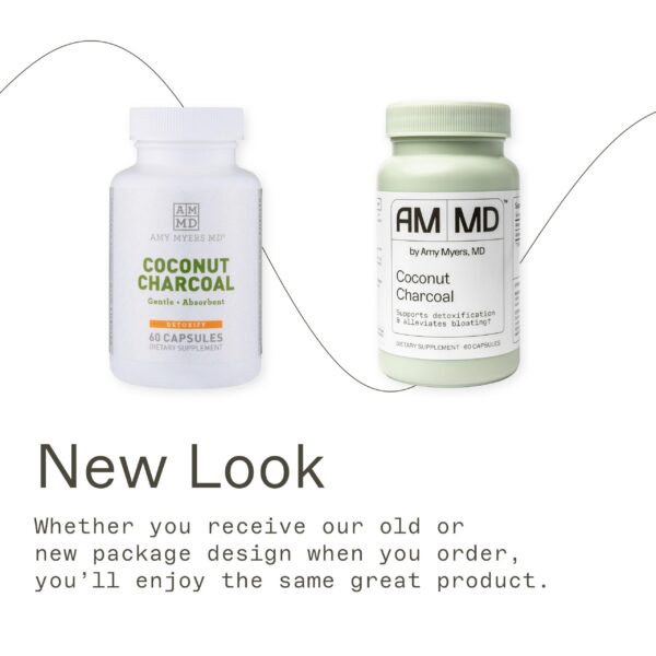 Cápsulas carbón activado coco Amy Myers primer plano cápsulas