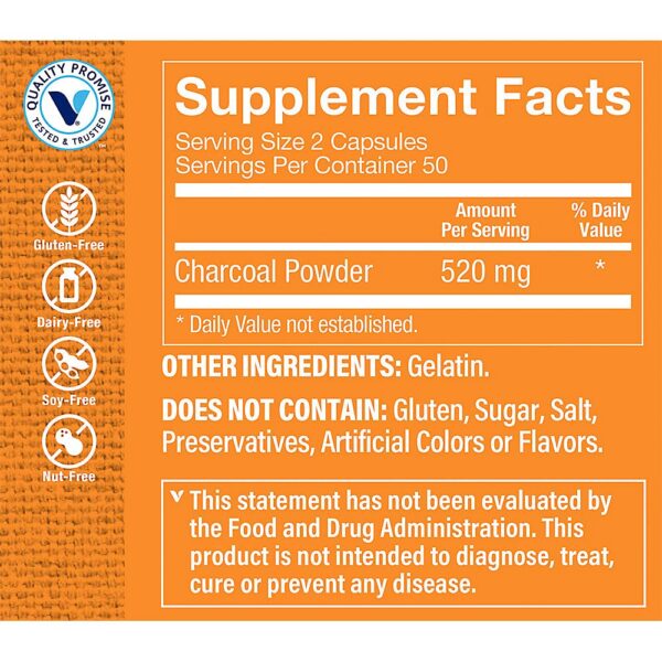 Cápsulas carbón activado para detoxificación y digestión