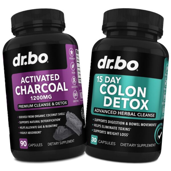 Version 1.0.0 Cápsulas de carbón activado DR. BO para limpieza de colon y detox