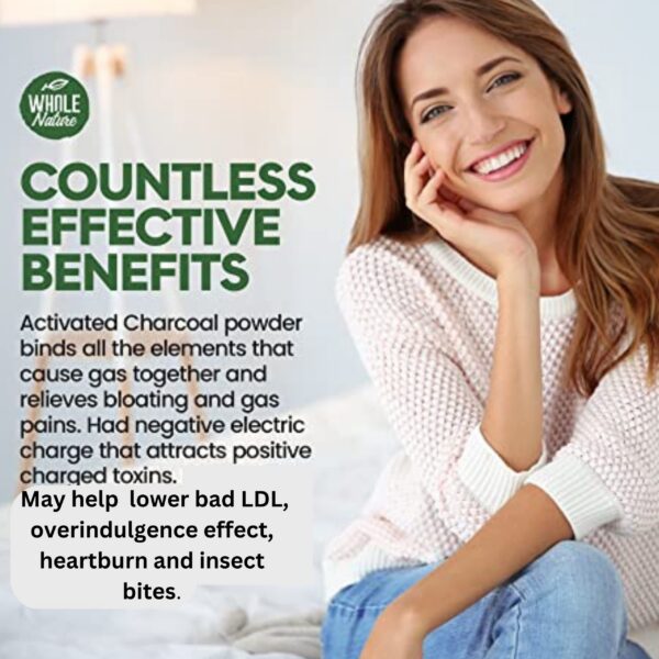 Cápsulas de carbón activado Whole Nature 180 unidades