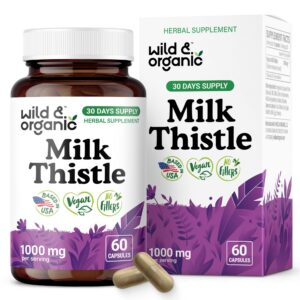Cápsulas de cardo mariano Wild & Organic 1000 mg