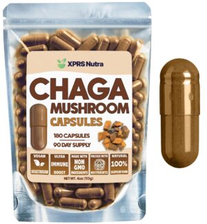 Cápsulas chaga premium XPRS Nutra para impulso de inmunidad y salud