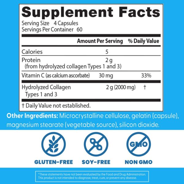 Cápsulas de colágeno en primer plano