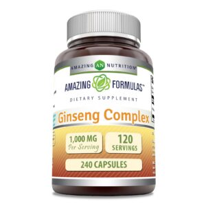 Version 1.0.0 Cápsulas de complejo de ginseng energético Amazing Nutrition