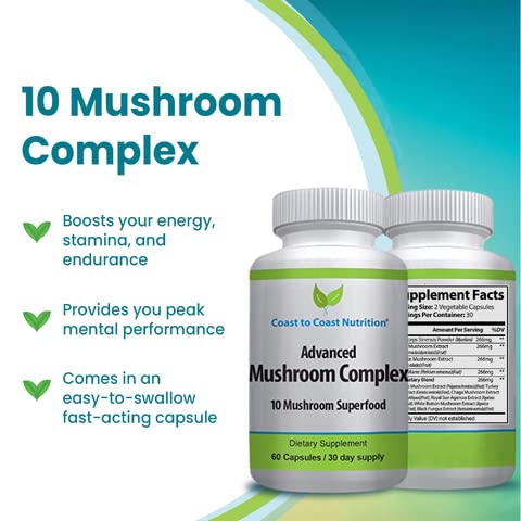 Version 1.0.0 Cápsulas de Complejo de Hongos cerca mostrando su color