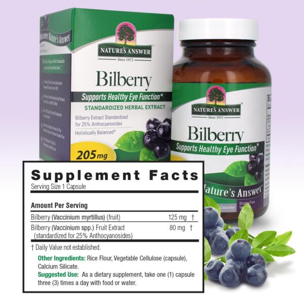 Cápsulas y contenido arándano azul Nature's Answer detalle